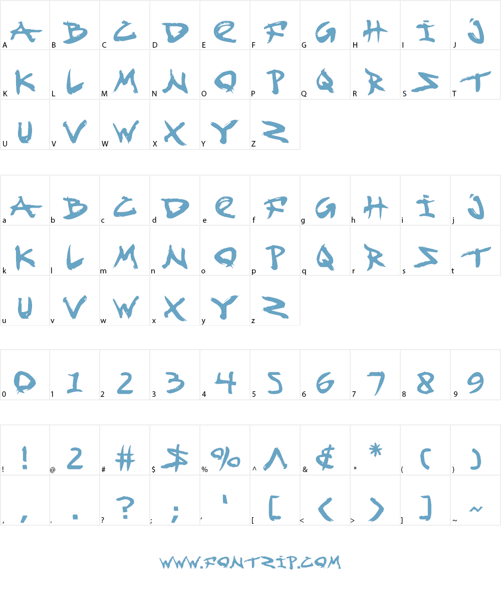 Fight Kid Font Character