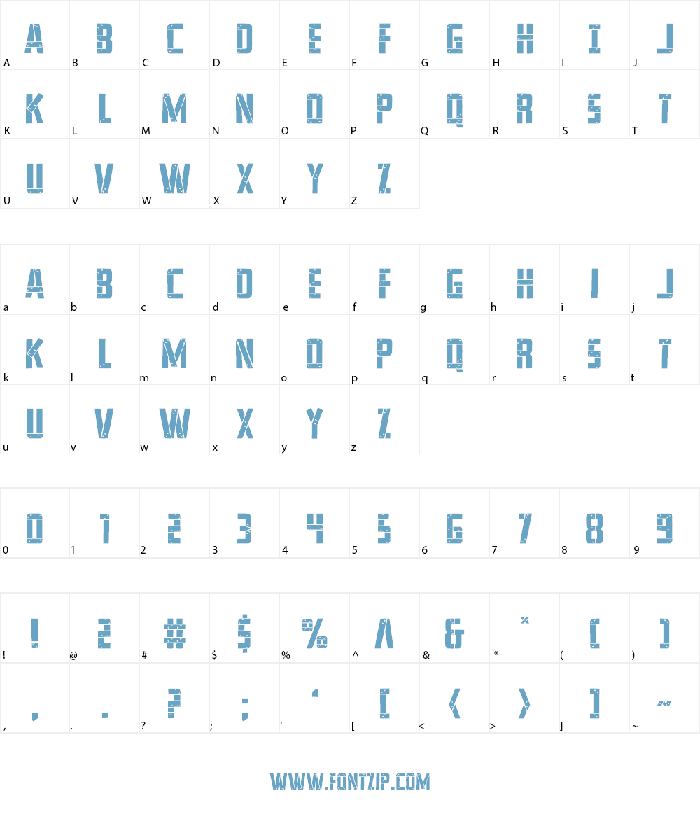 Frank-n-Plank Font Character