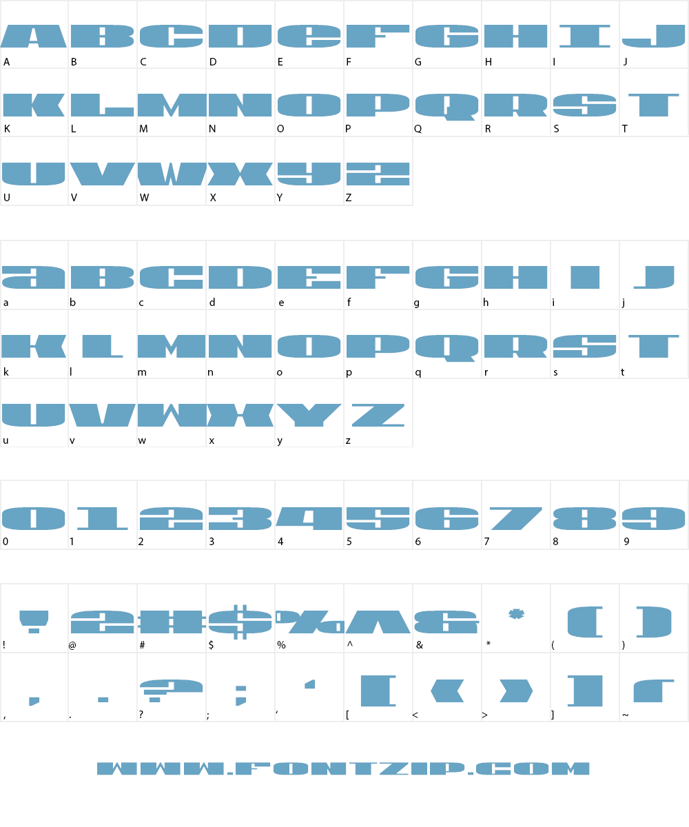 U.S.A. Font Character