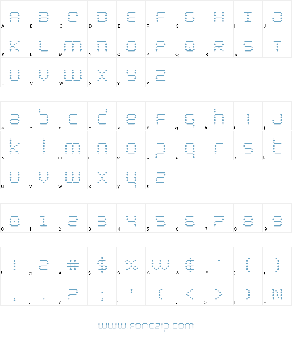 Byte Police Font Character