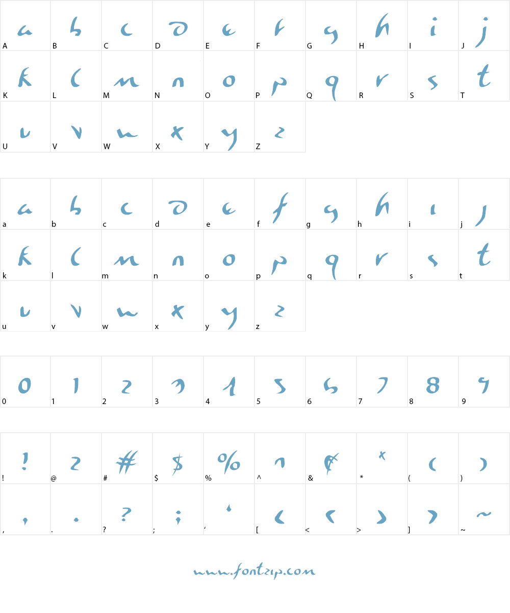Eagleclaw Font Character