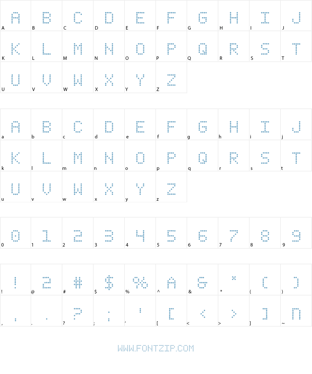 Fanfare Ticker Font Character