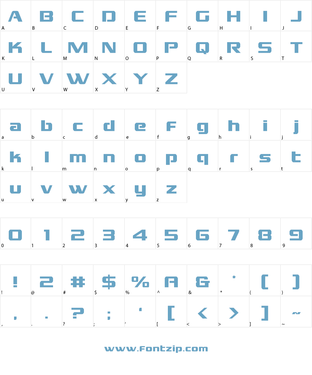 Grand National Font Character