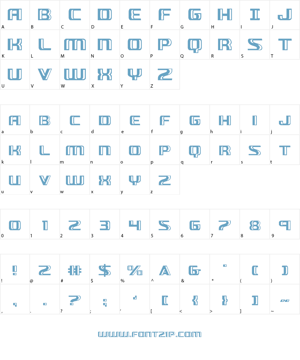 Grease Gun Font Character