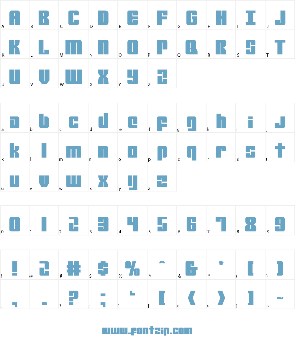 Mobile Infantry Font Character