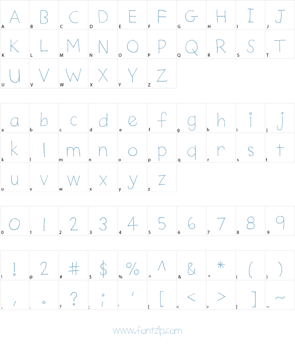 Plain Jane Font Character