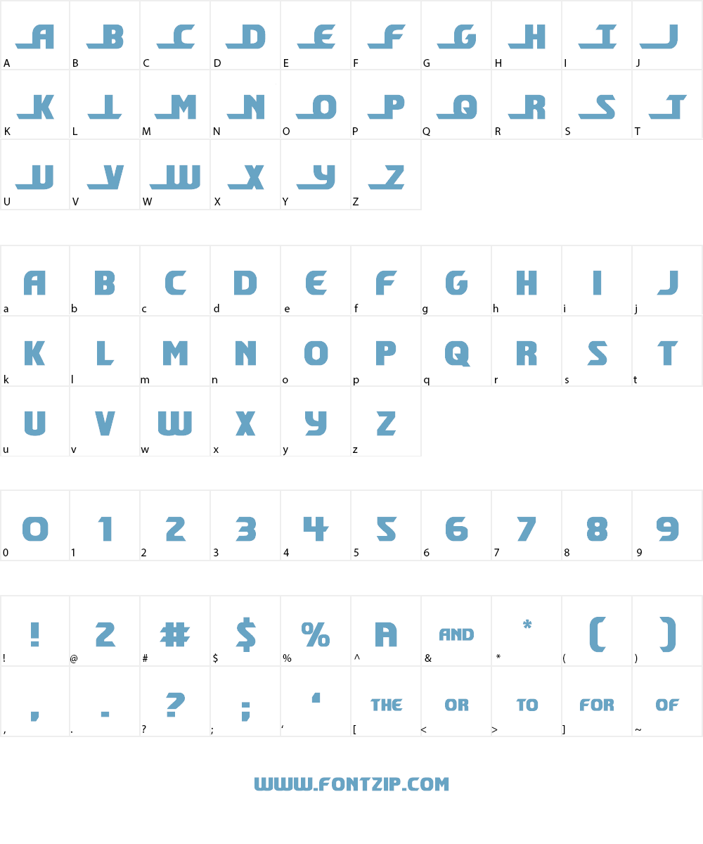 Shining Herald Font Character