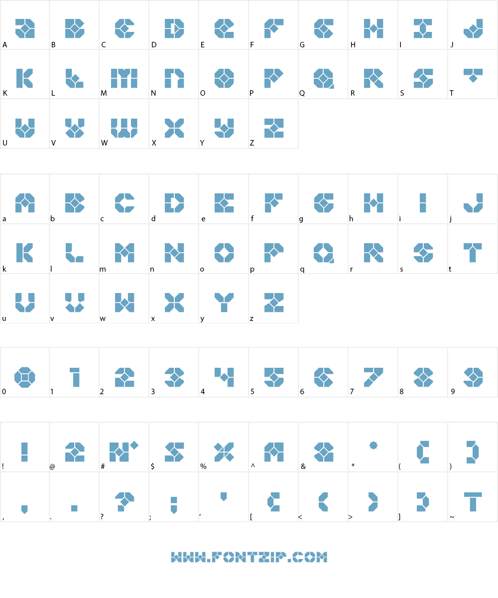 Zoom Runner Font Character