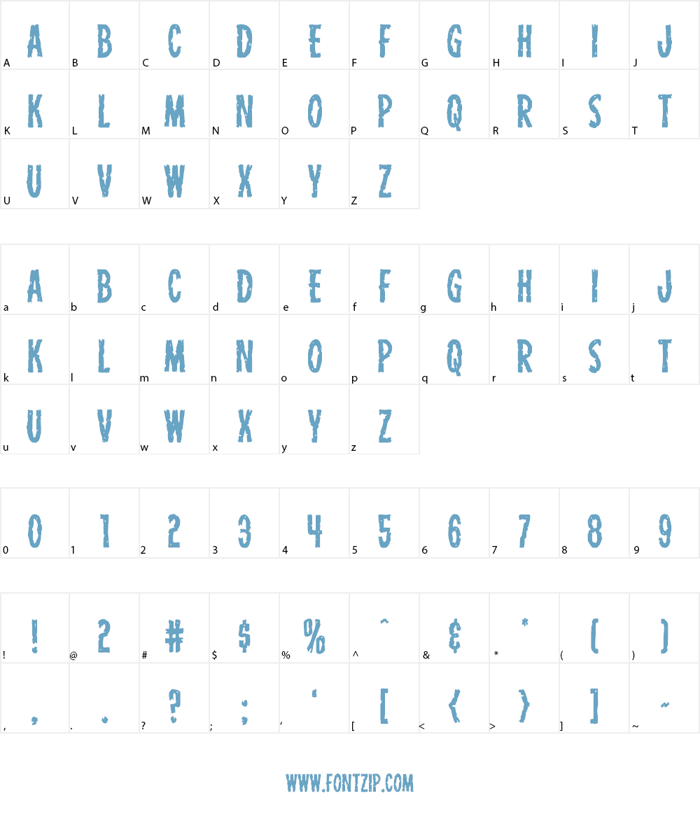 Carnival Corpse Font Character