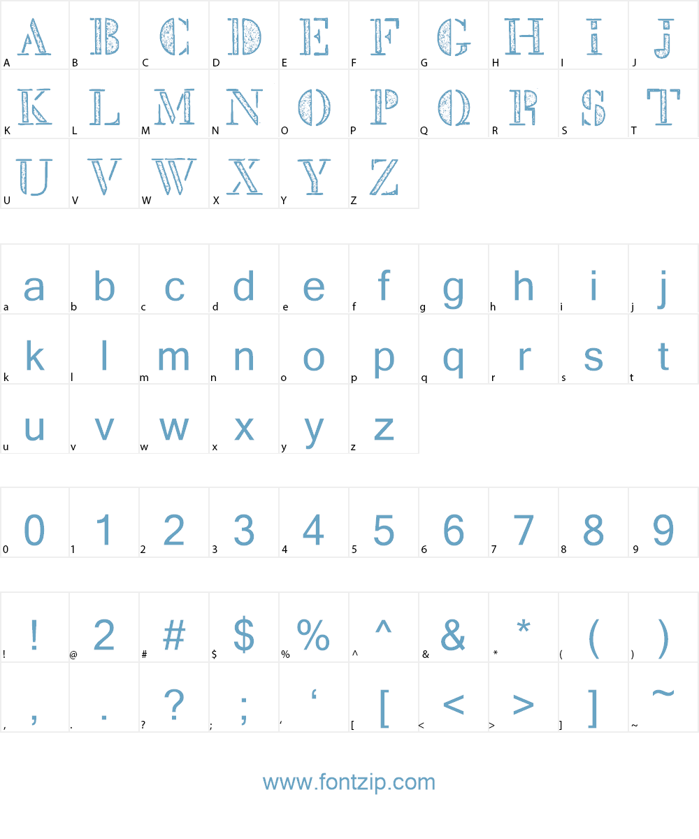 Mck Stencil Xray Font Character