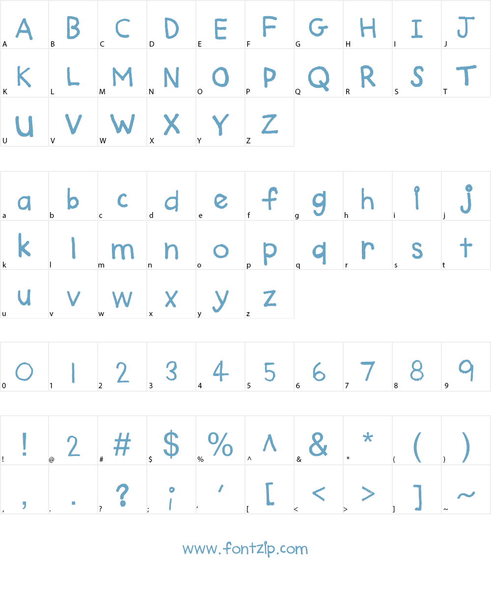 Plain Jane Bold Font Character