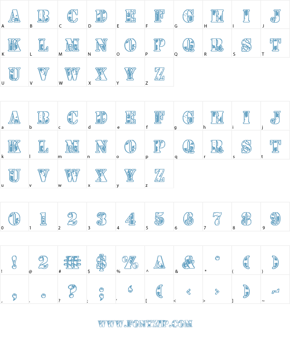 1st Cav Font Character