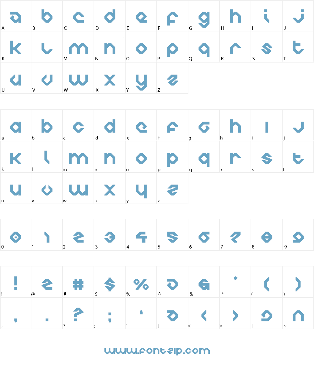 Charlie's Angles Font Character