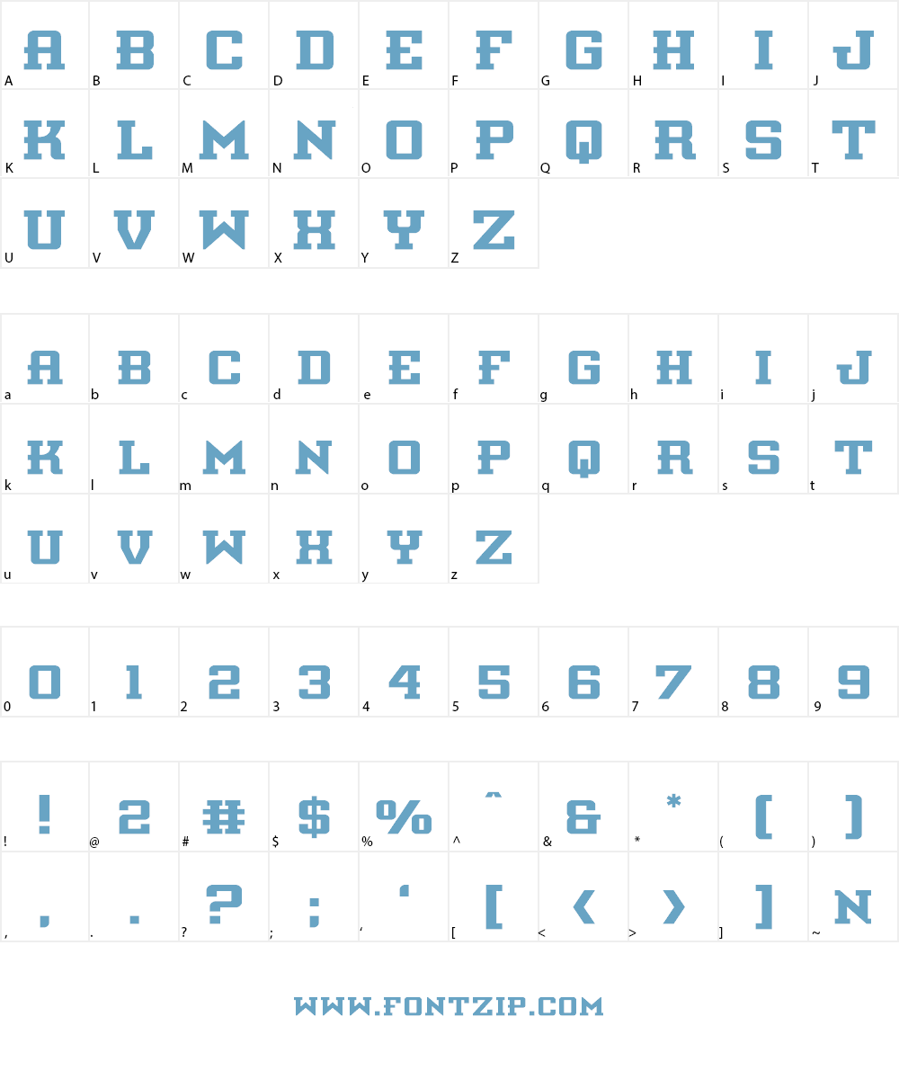 Interceptor Font Character