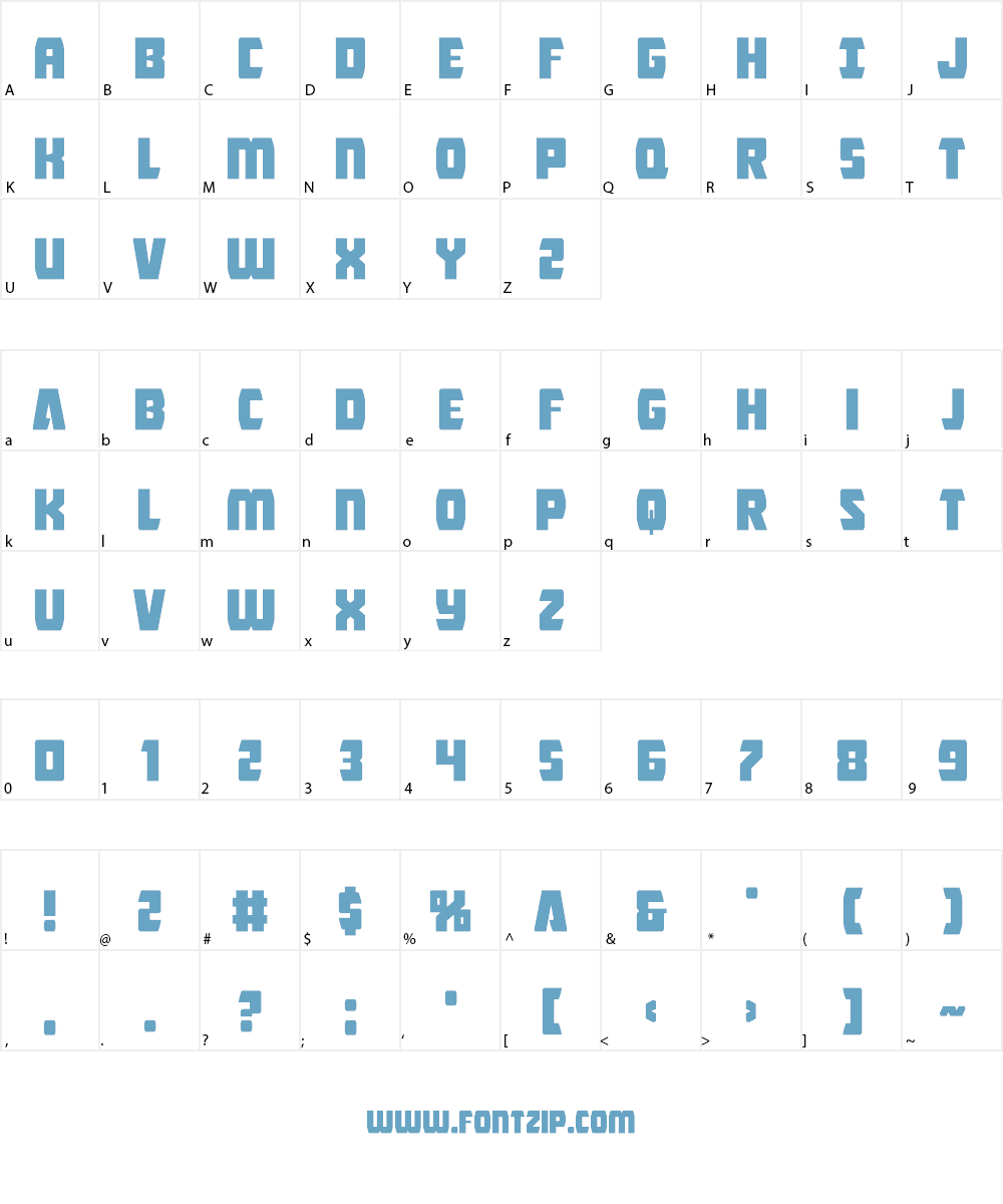 Intergalactic Font Character