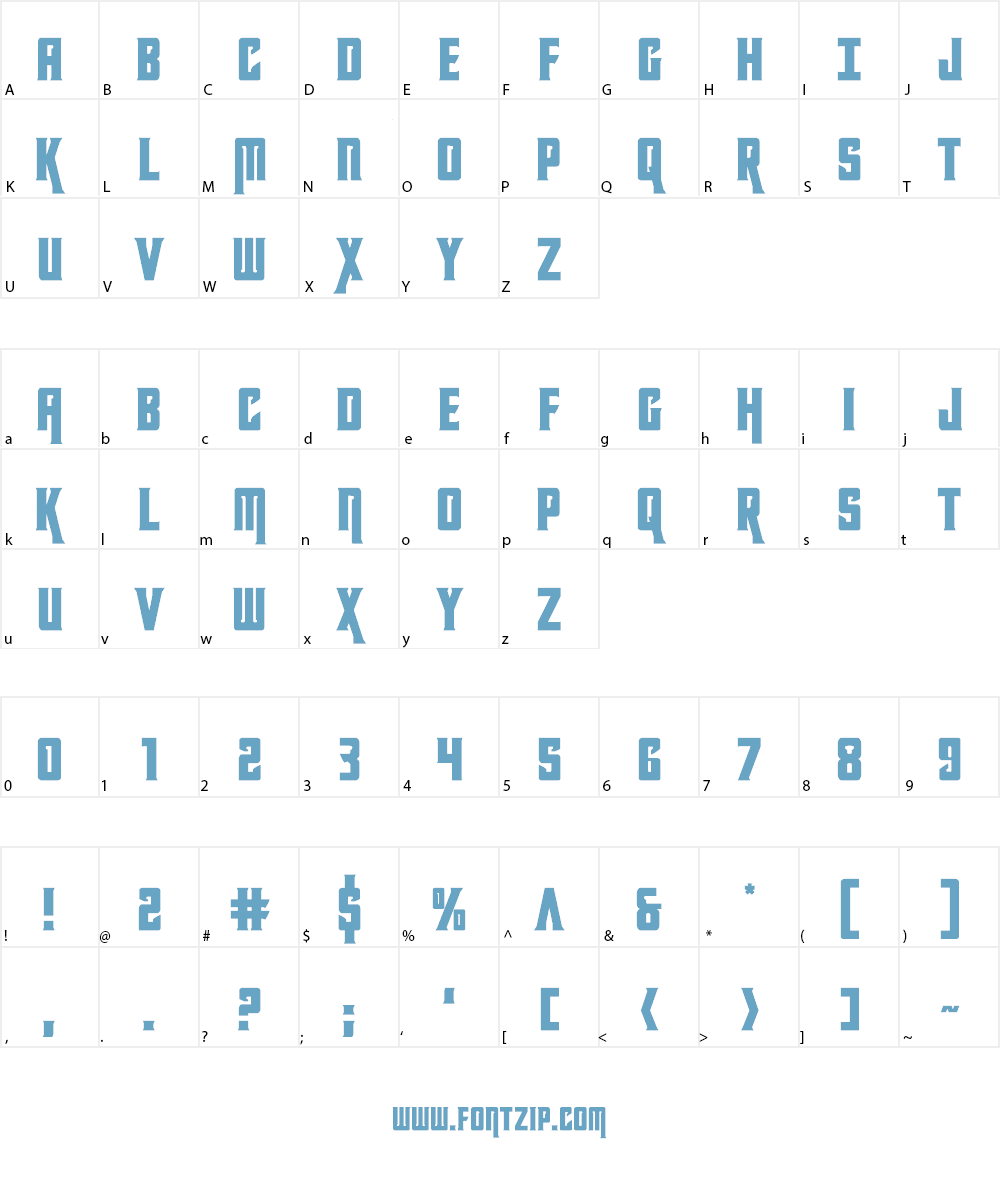 Kondor Font Character