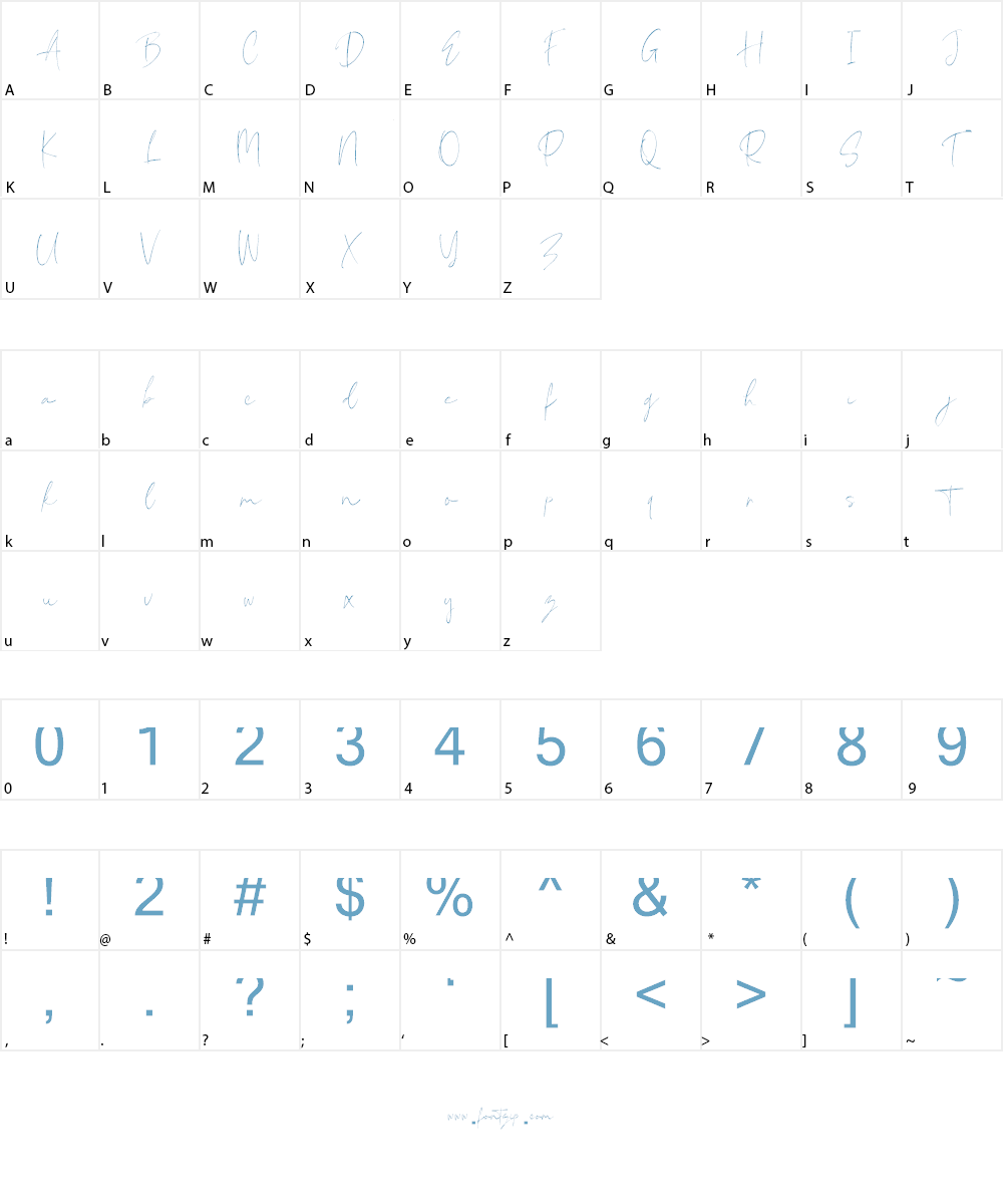 Mackle Script DEMO Font Character