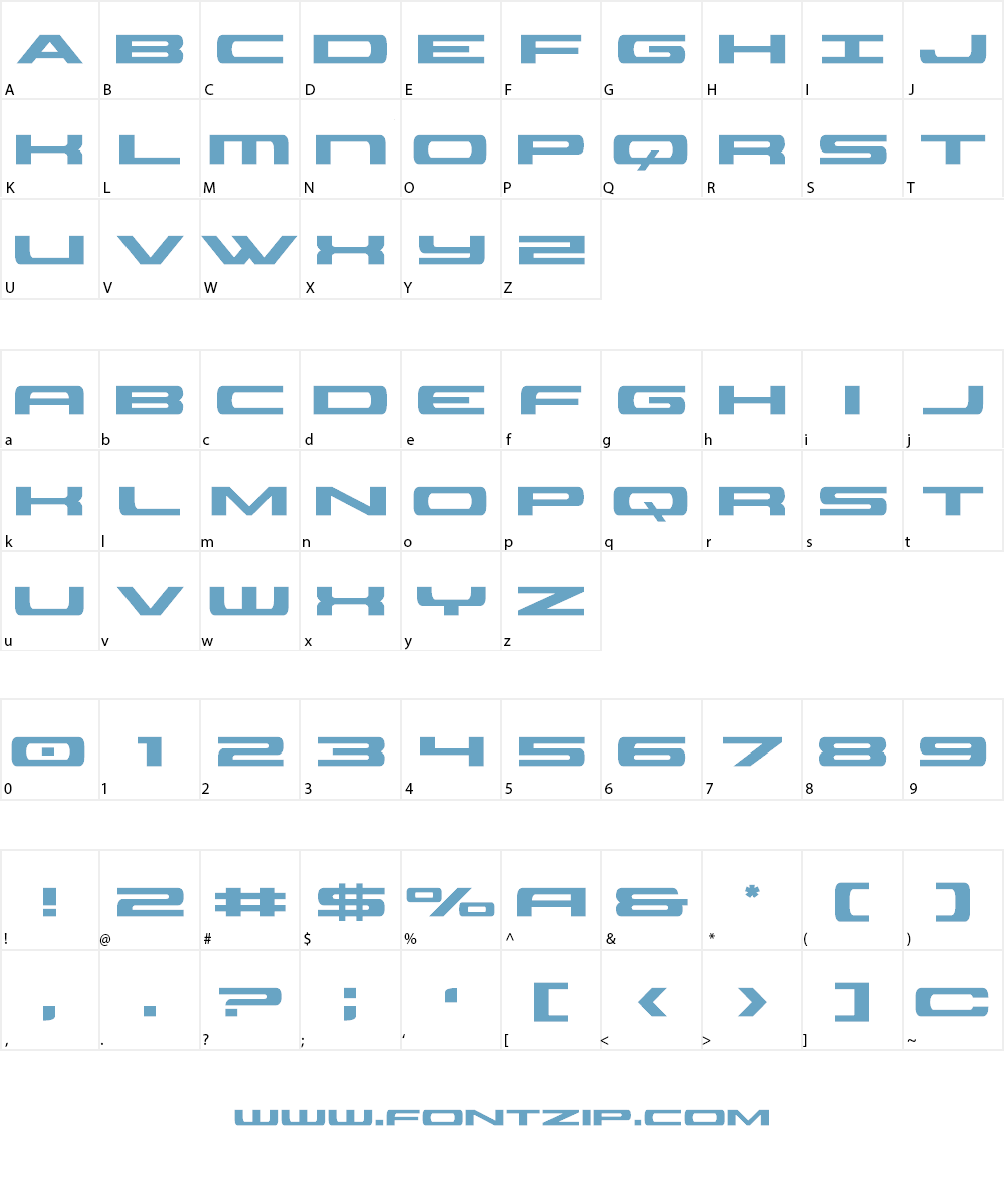 Classic Cobra Font Character