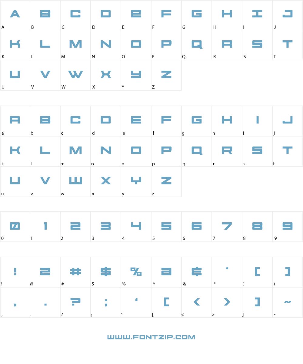 Future Forces Font Character