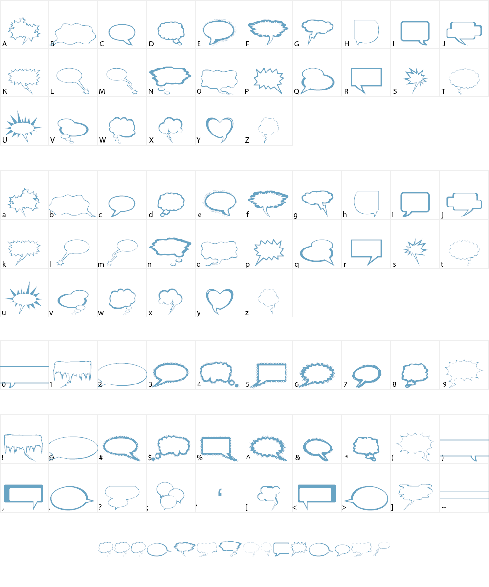 Talkies Font Character
