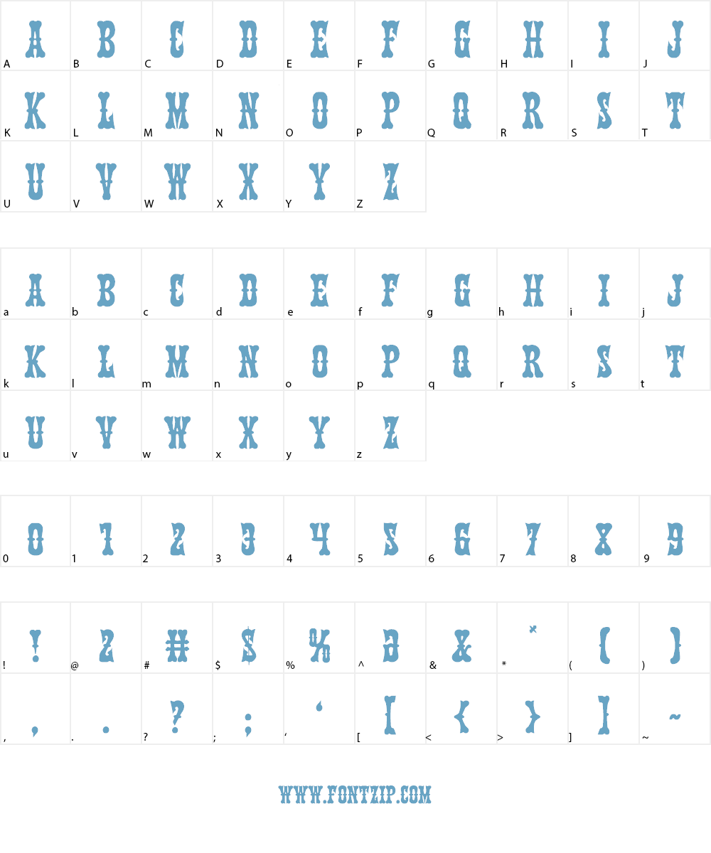 Texas Ranger Font Character