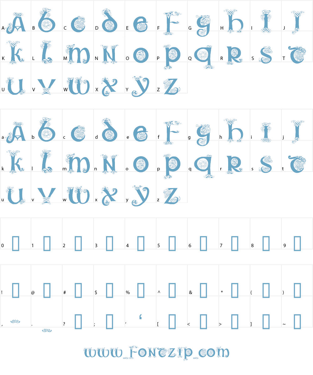 Trueheart Font Character