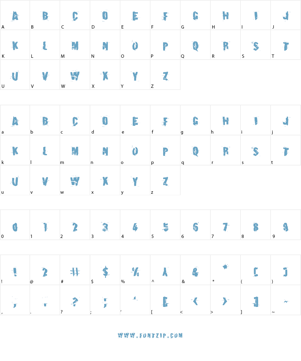 Earthshake Font Character
