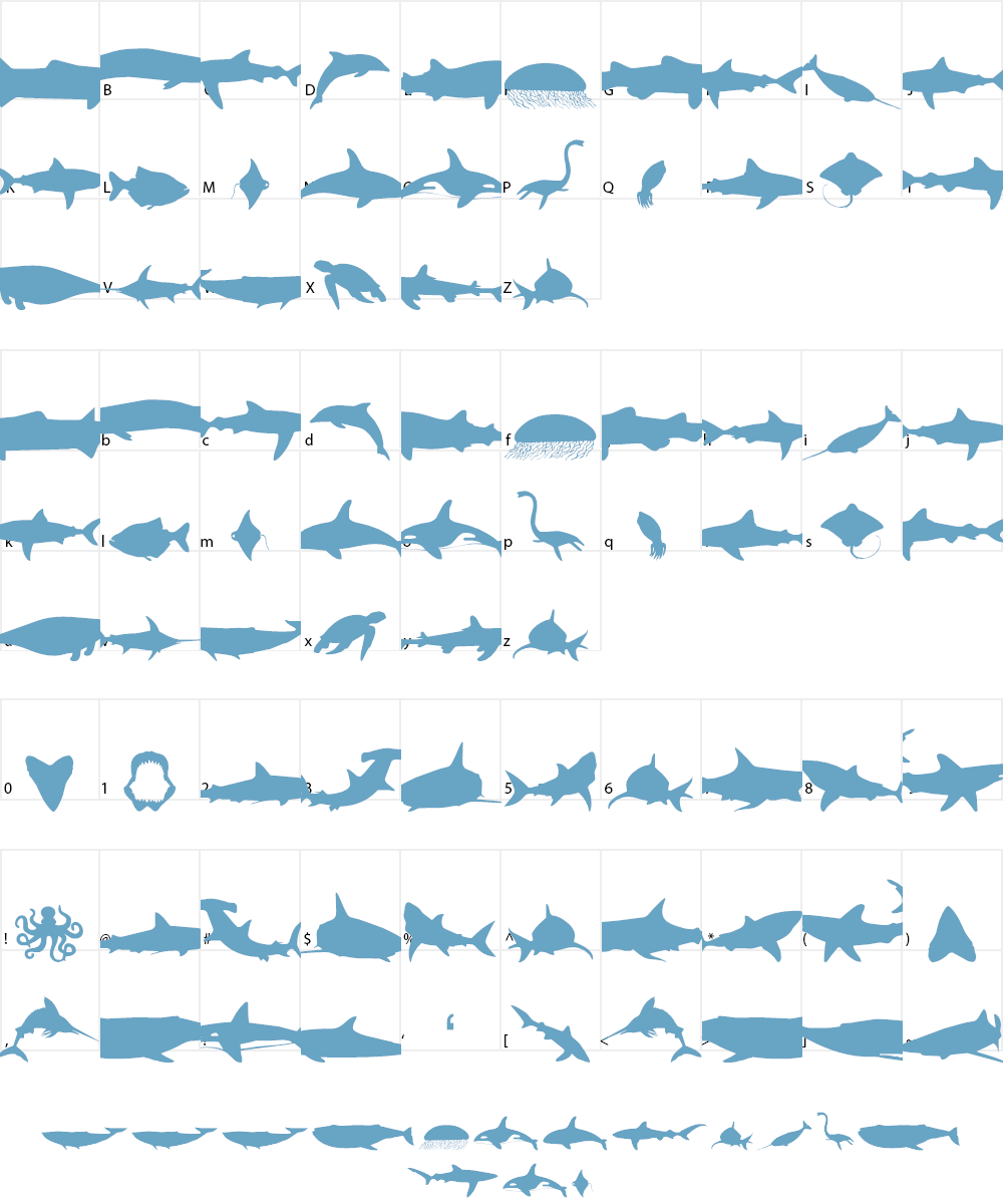 Giants of the Sea Font Character