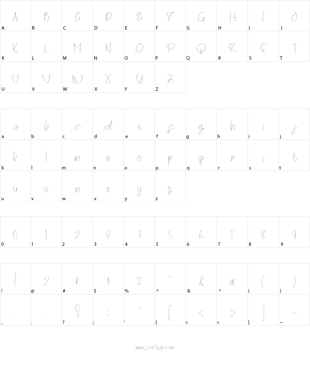 Homage Font Character