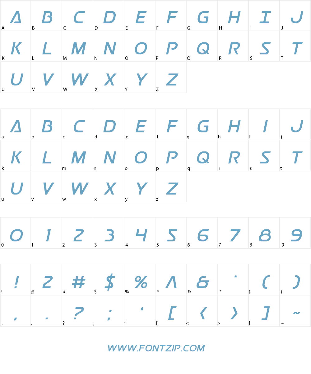 Postmaster Font Character