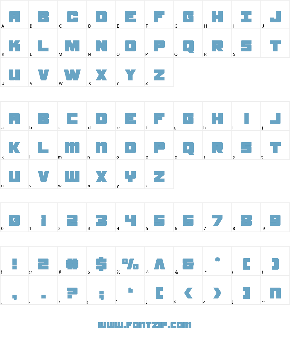 Samurai Terrapin Font Character