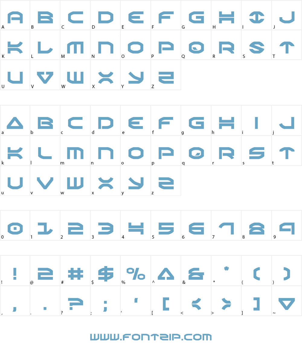 Oberon Font Character