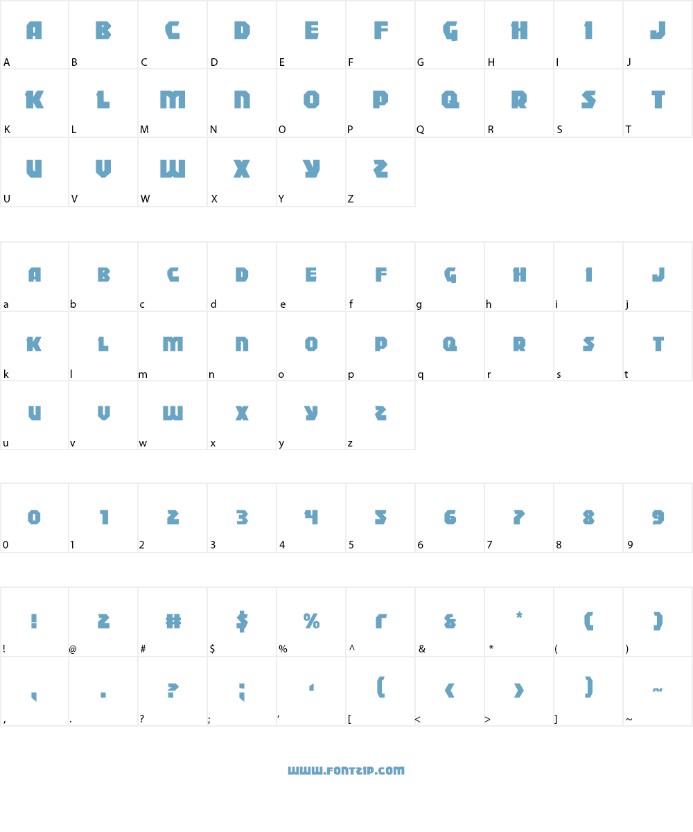Blitzstrike Font Character