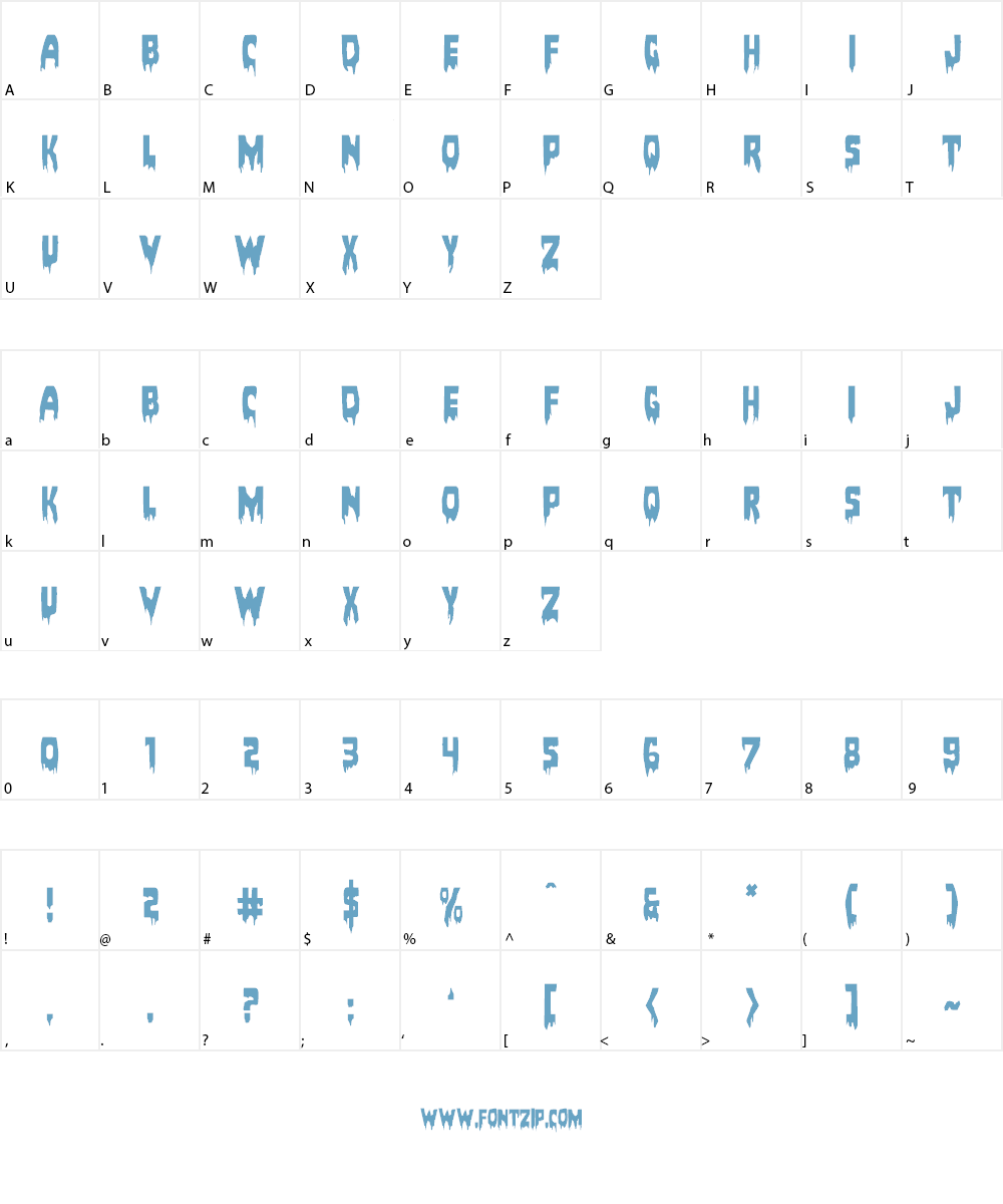 Bloodlust Font Character