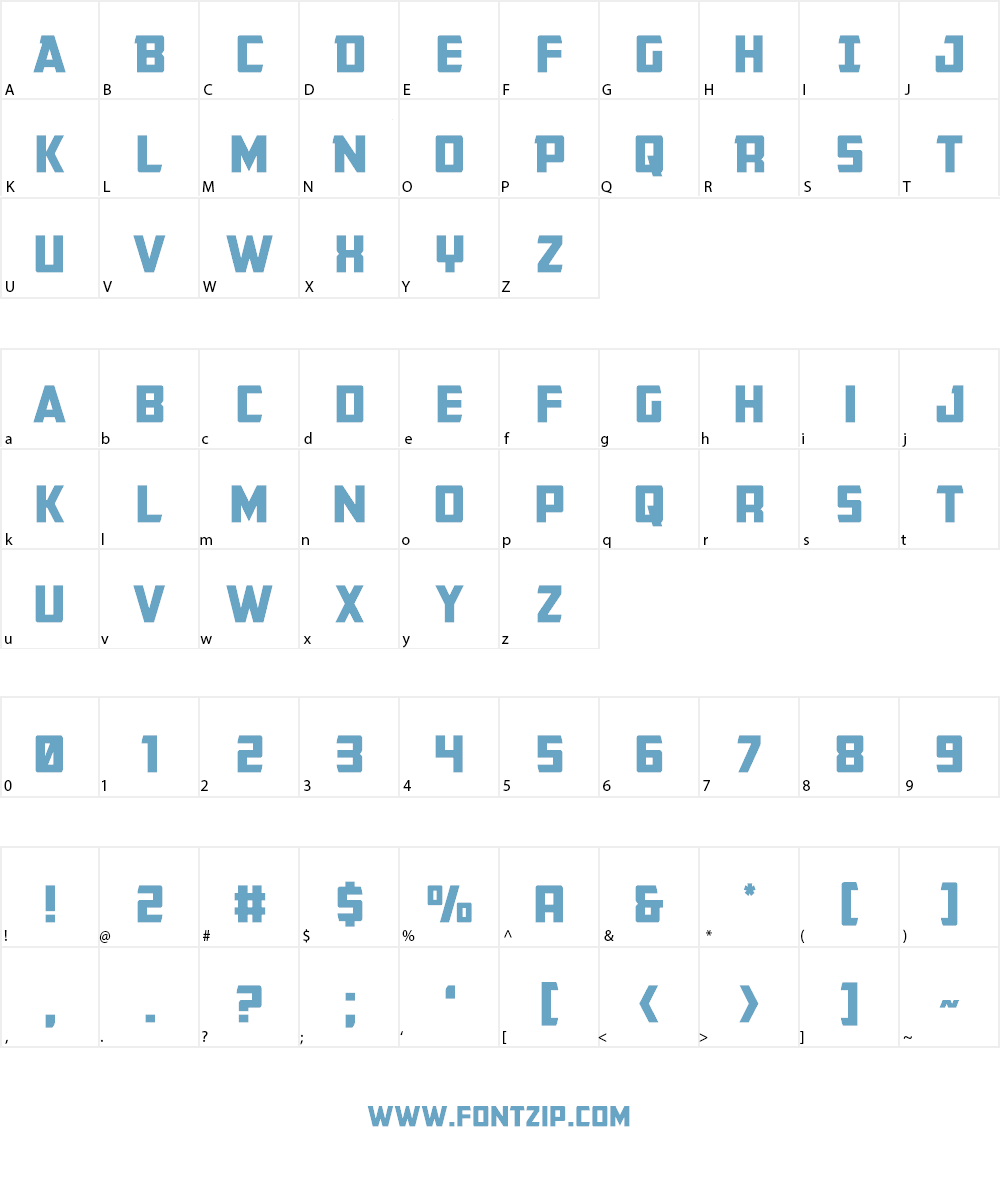 Buchanan Font Character