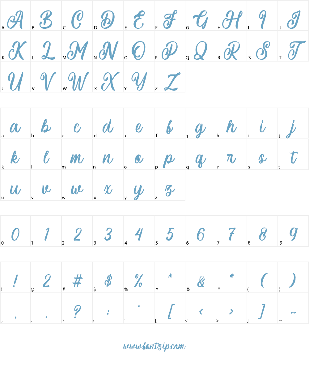 Courtland Font Character