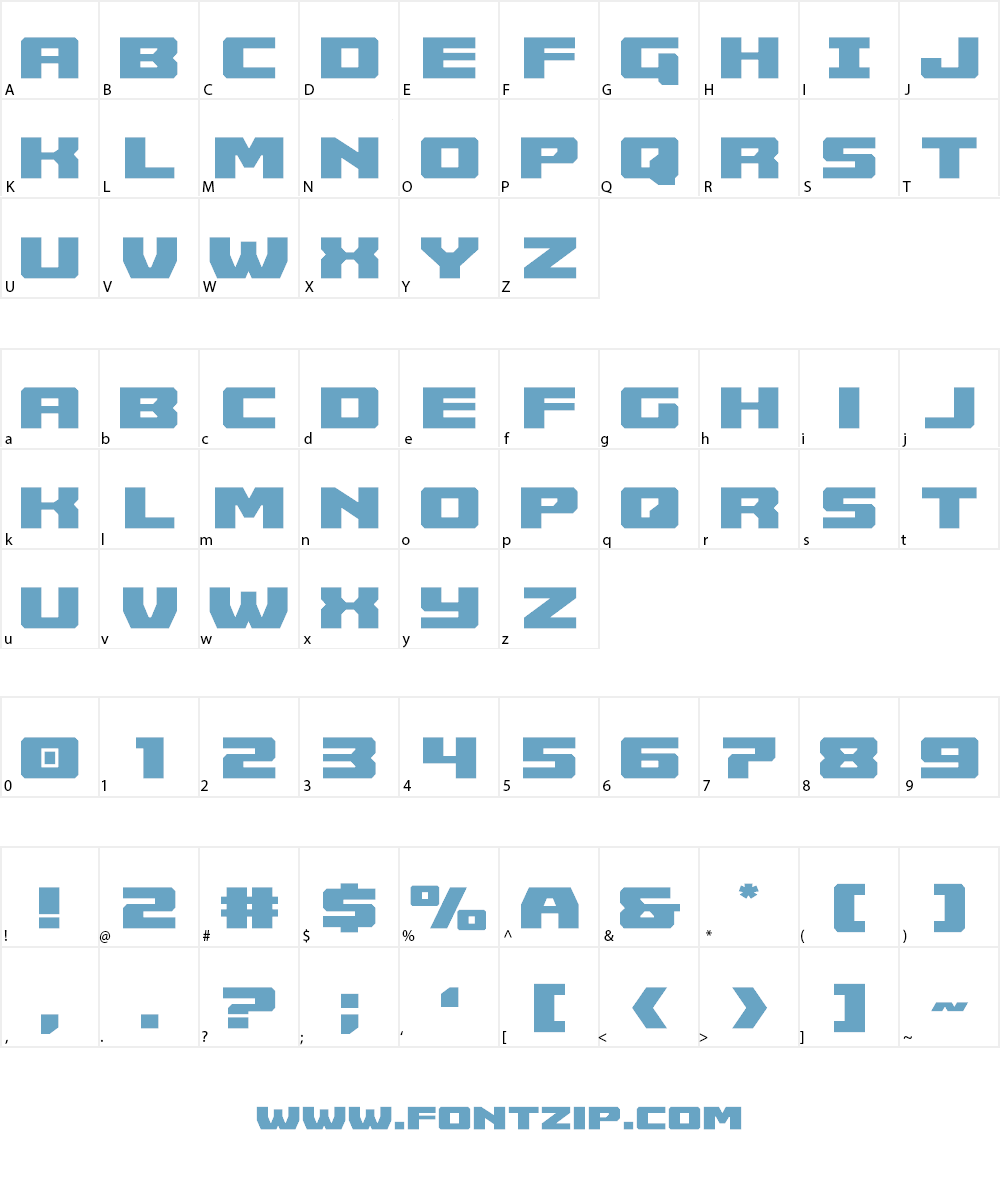 Cruiser Fortress Font Character
