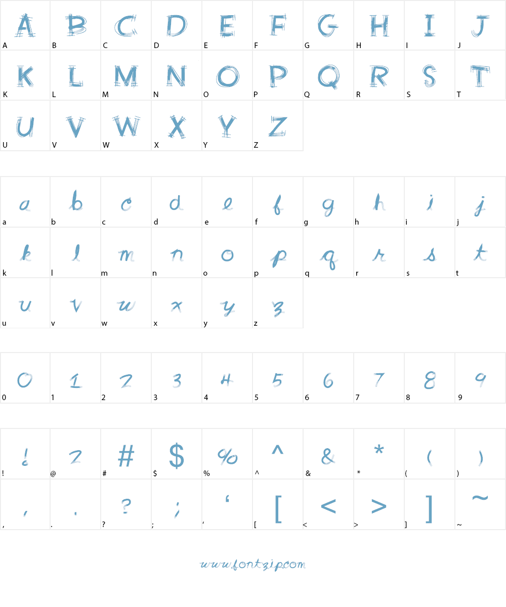 Hallway Font Character