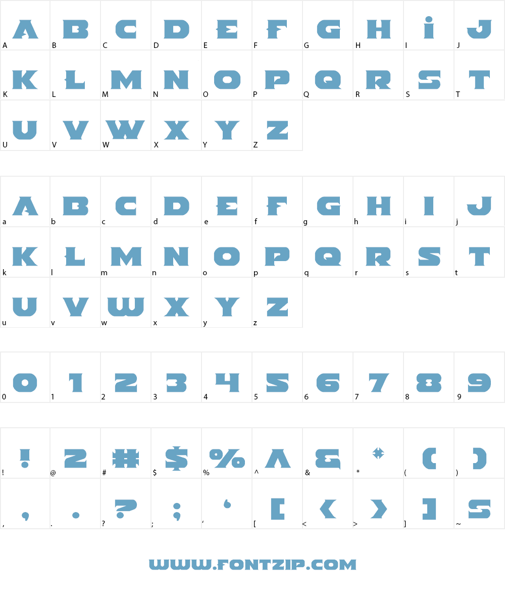 Indigo Demon Font Character