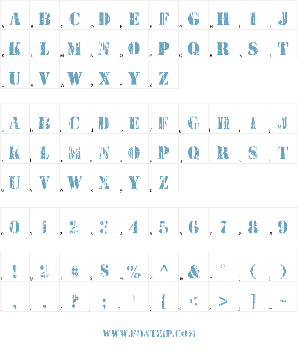 Wetworks Font Character