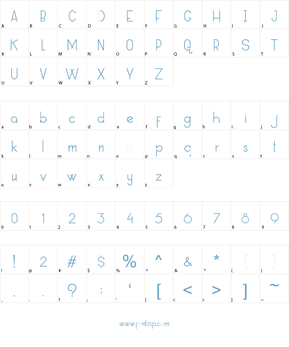 Allorta Font Character