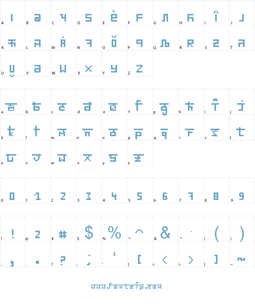 SUNAMUN Font Character