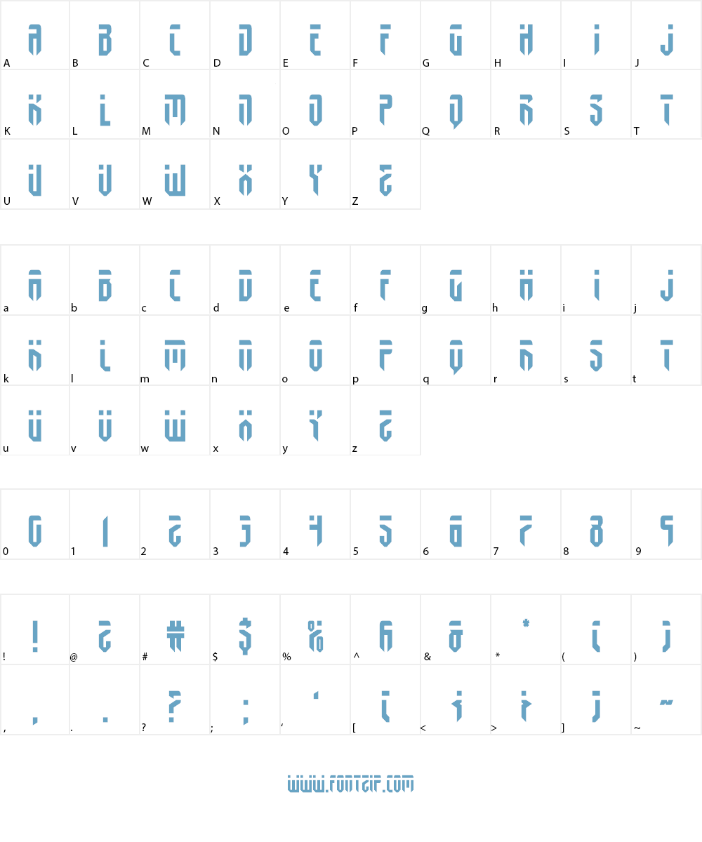 Fedyral Font Character