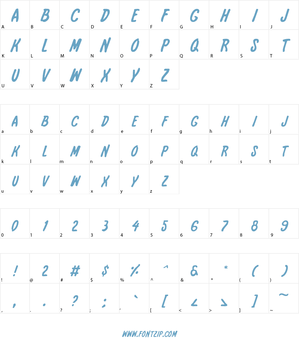 International Super Hero Font Character