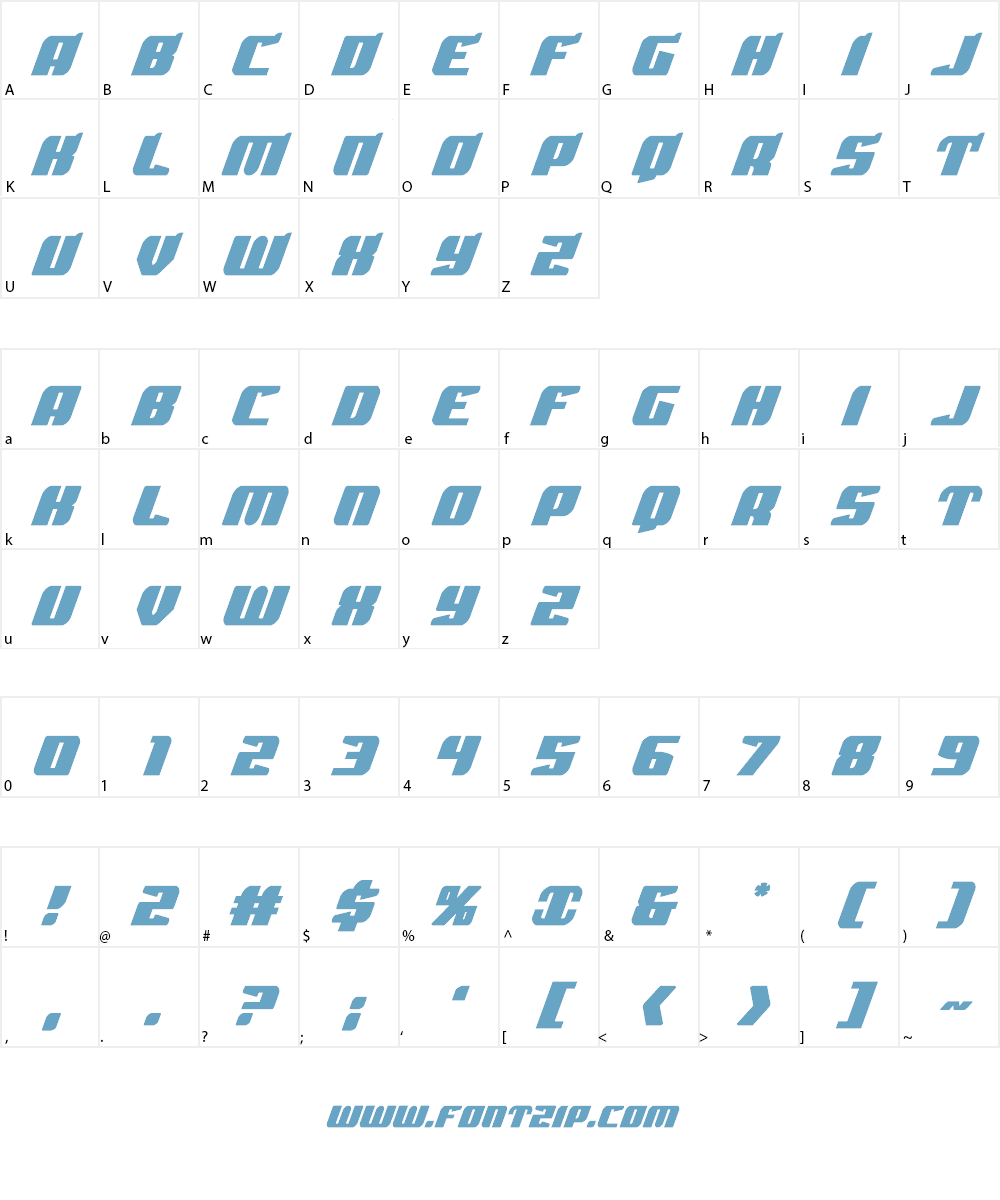 Spartaco Font Character
