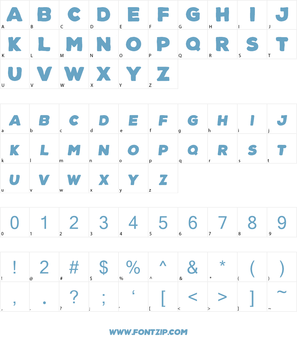 TOPANGA Font Character