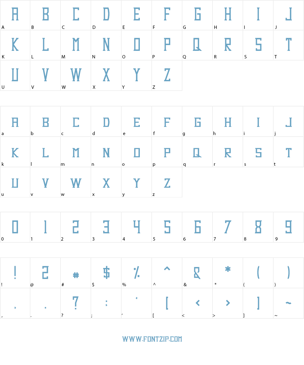 Dezert Font Character