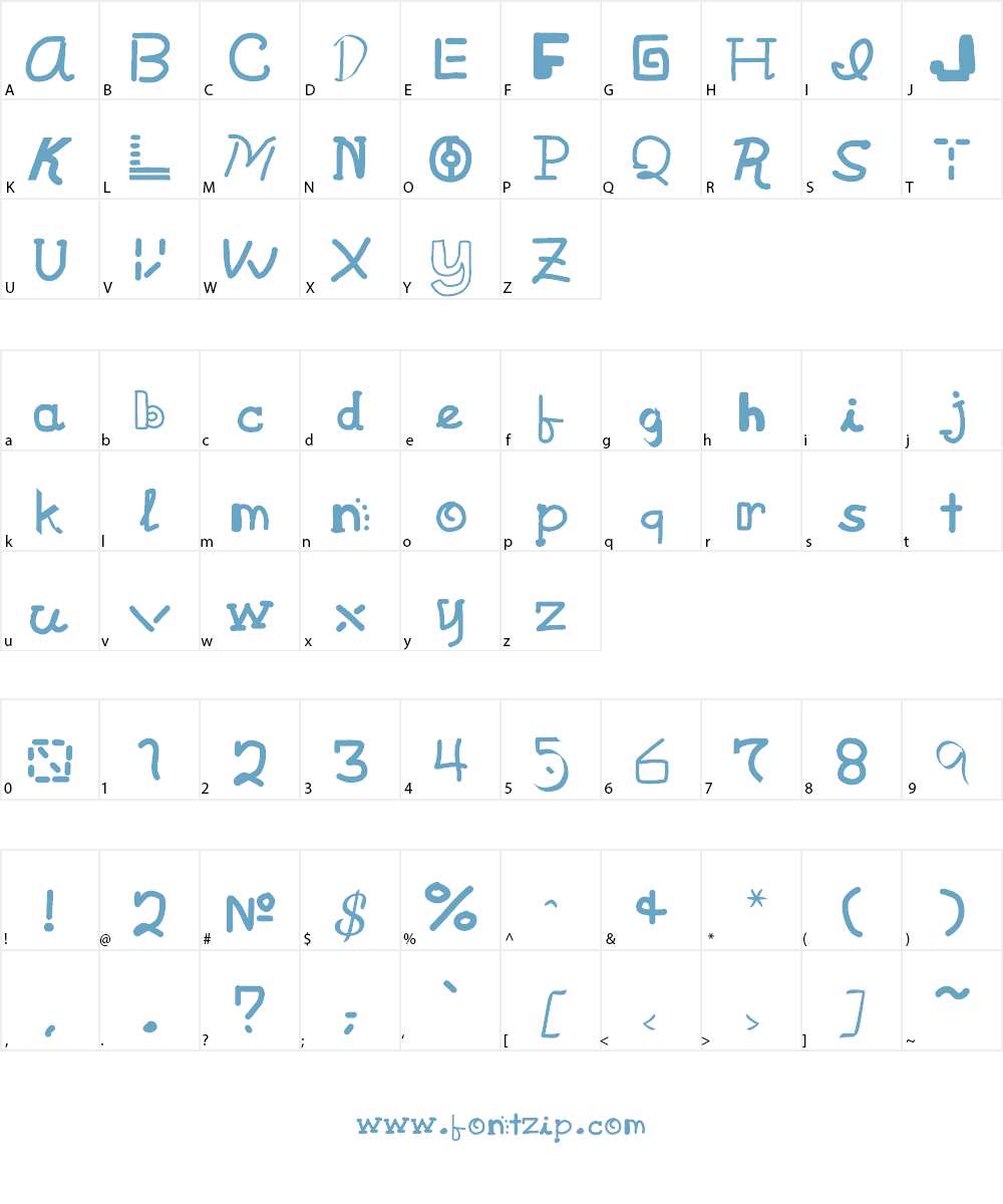 Miracle Moon Font Character