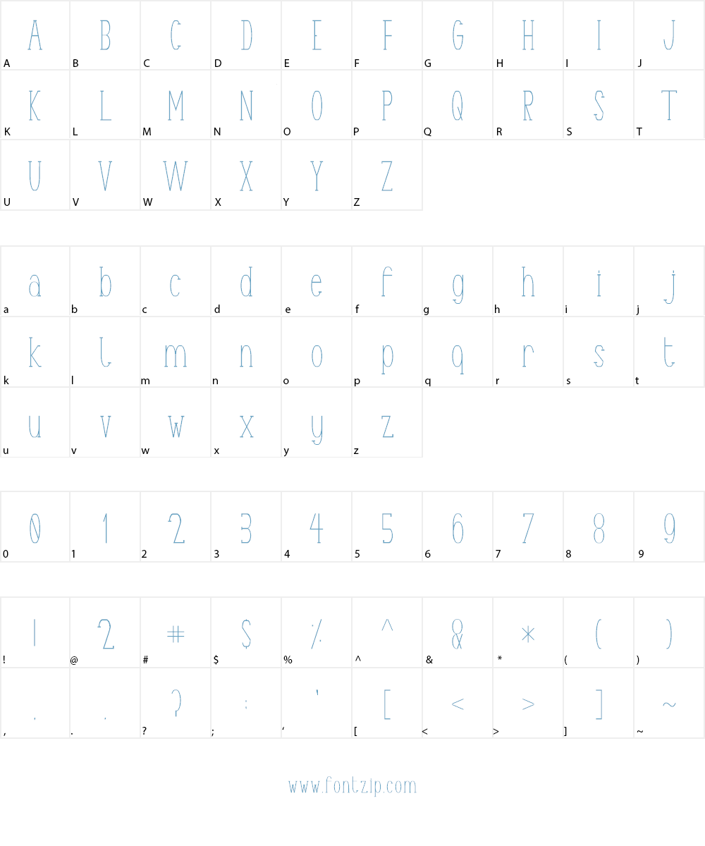 Terry Bruce Font Character