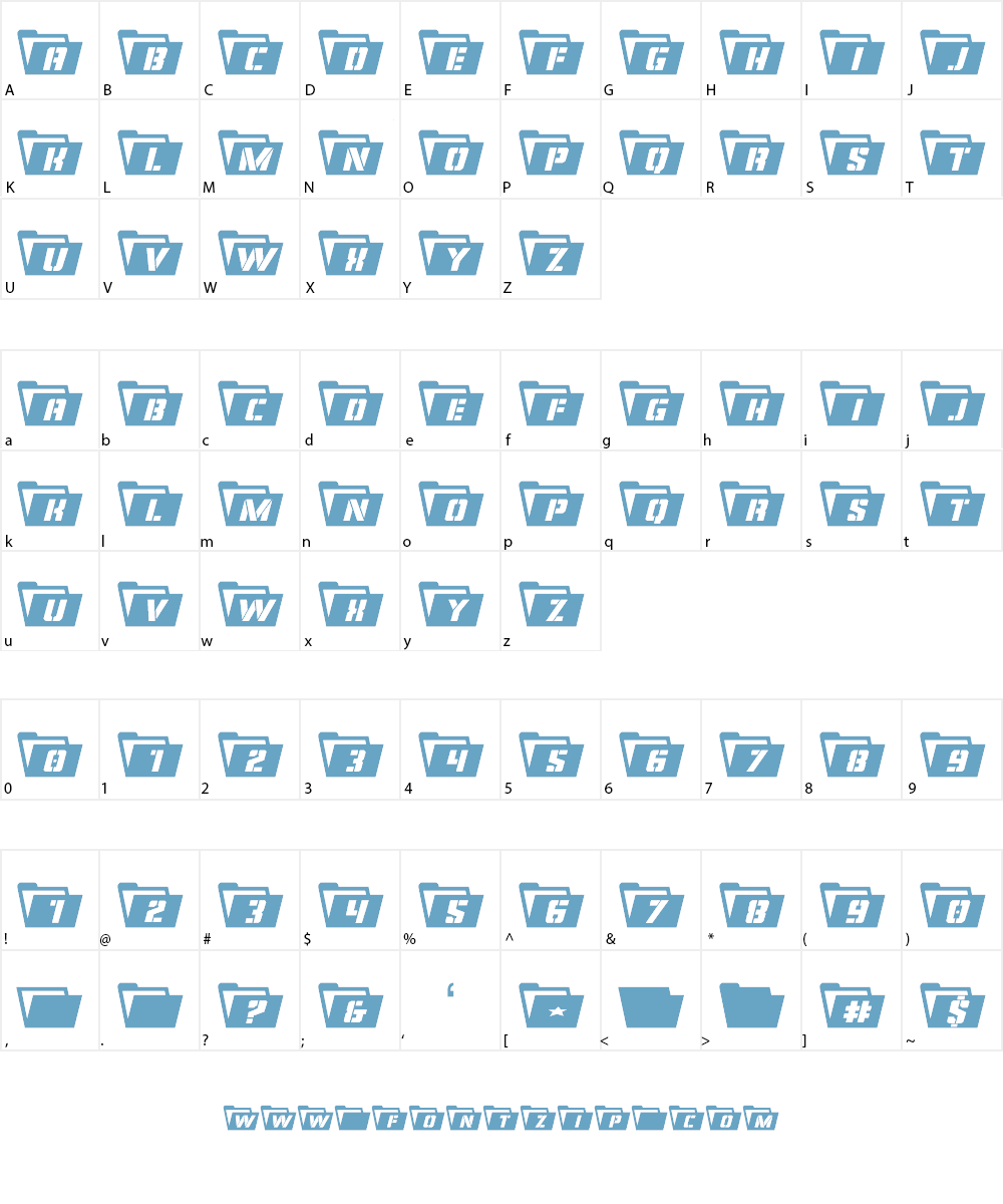 Eyes Only Font Character